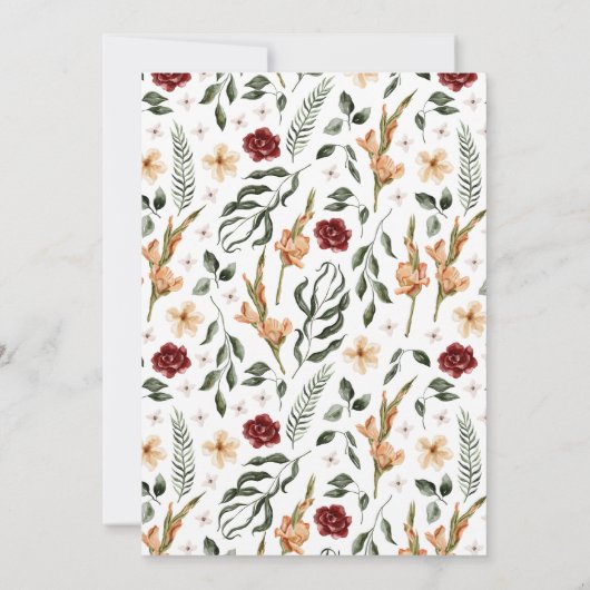 Elegant Chateau | Waterverf Engels Manor Wedding Kaart (Achterkant)