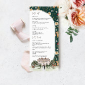 Elegant Chateau | Waterverf Engels Manor Wedding Menu