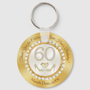 Elegant Cheap, 60th Birthday Favors for a Woman Sleutelhanger