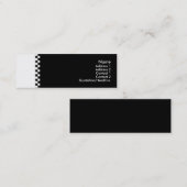 Elegant Checker Profile Card Mini Visitekaartje (Voorkant / Achterkant)