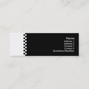 Elegant Checker Profile Card Mini Visitekaartje