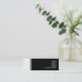 Elegant Checker Profile Card Mini Visitekaartje (Staand voorkant)