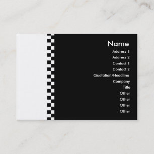 Elegant Checker Profile Card Visitekaartje