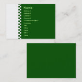 Elegant Checker Profile Card Visitekaartje (Voorkant / Achterkant)