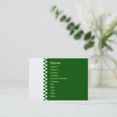 Elegant Checker Profile Card Visitekaartje (Staand voorkant)