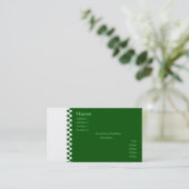 Elegant Checker Profile Card Visitekaartje (Staand voorkant)