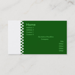 Elegant Checker Profile Card Visitekaartje