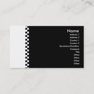 Elegant Checker Profile Card Visitekaartje