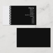Elegant Checker Profile Card Visitekaartje (Voorkant / Achterkant)