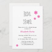Elegant Cheerful Bridal Shower Invitation Kaart (Voorkant / Achterkant)