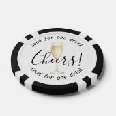 Elegant Cheers Champagne Drink bruiloft Poker Chips (Enkel)