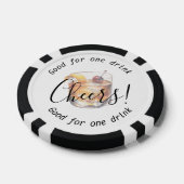 Elegant Cheers Cocktail Drink Wedding Poker Chips (Enkel)