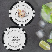 Elegant Cheers Cocktail Drink Wedding Poker Chips
