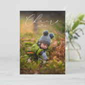 Elegant Cheers Flat New Years Card Feestdagenkaart (Staand voorkant)