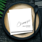 Elegant Cheers gepersonaliseerde bruiloft servette Servet