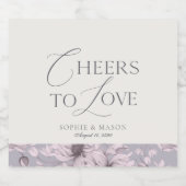 Elegant “Cheers to Love” Wedding Champagne Label Sparkling Wijnetiket (Enkel label)