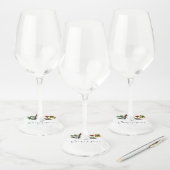 Elegant Cheers to Love Wine Theme Vrijgezellenfees Wijnglaslabel (Set)