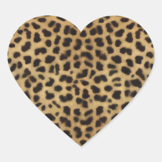 Elegant Cheetah Bont Patroon Hart Sticker