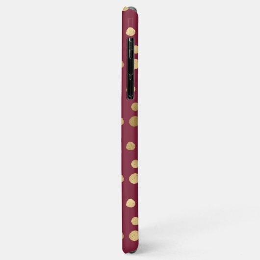 Elegant Cheetah Gold Burgundy Metallic Case-Mate iPhone Case (Achterkant/links)