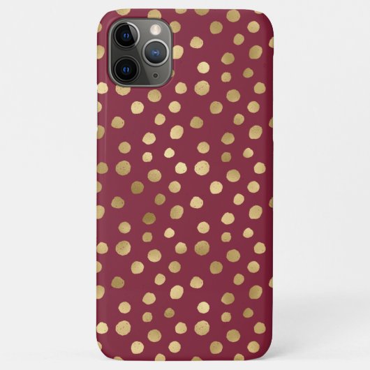 Elegant Cheetah Gold Burgundy Metallic Case-Mate iPhone Case (Achterkant)