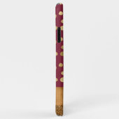 Elegant Cheetah Gold Burgundy Monogram Metallic Case-Mate iPhone Case (Achterkant/rechts)
