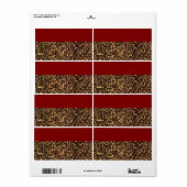 Elegant Cheetah Patroon Etiket (Full Sheet)
