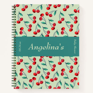 Elegant Cherry Baby shower cadeau lijst Notitieboe Notitieboek