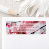 Elegant cherry blosbezinkplaatjes etiket (Insitu)