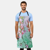 Elegant Cherry Blossom All-Over Print Apron Schort (Gedragen)