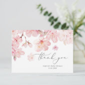 Elegant Cherry Blossom baby shower Dank je wel Kaart (Staand voorkant)