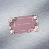 Elegant Cherry Blossom Dusty Roos Magnetisch Visitekaartje (Voorbeeld)