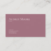 Elegant Cherry Blossom Dusty Roos Visitekaartje (Achterkant)