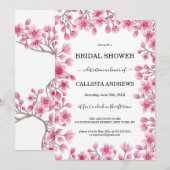 Elegant Cherry Blossom Floral Border Vrijgezellenf Kaart (Voorkant / Achterkant)