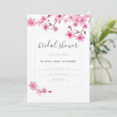 Elegant Cherry Blossom Floral Lijst Vrijgezellenfe Kaart (Staand voorkant)