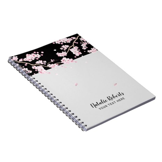 Elegant Cherry Blossom Floral Notitieboek (Rechterzijde)
