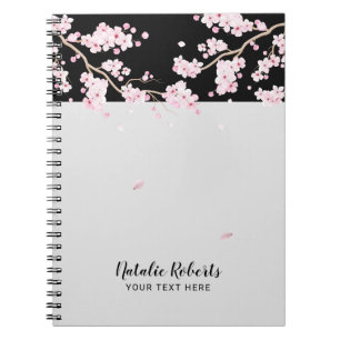 Elegant Cherry Blossom Floral Notitieboek