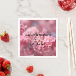 Elegant Cherry Blossom Floral Photography Wedding Servet
