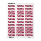 Elegant Cherry Blossom Floral Pink Wedding Etiket (Full Sheet)