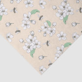 Elegant Cherry Blossom Honeybees Tissue Paper Tissuepapier (Detail)