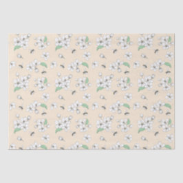 Elegant Cherry Blossom Honeybees Tissue Paper Tissuepapier