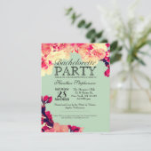 Elegant Cherry Blossom op Rustisch Blauwgroen Kaart (Staand voorkant)