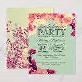 Elegant Cherry Blossom op Rustisch Blauwgroen Kaart (Voorkant / Achterkant)