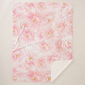 Elegant Cherry Blossom Patroonontwerp Sherpa Deken (Voorkant)