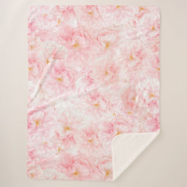 Elegant Cherry Blossom Patroonontwerp Sherpa Deken