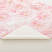 Elegant Cherry Blossom Patroonontwerp Sherpa Deken (3/4)