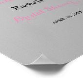 Elegant Cherry Blossom Pink floral Vrijgezellenfee Poster (Hoek)