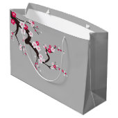 Elegant Cherry Blossom Pink White floral gift Groot Cadeauzakje (Achterkant Gekanteld)