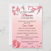 Elegant Cherry Blossom Roze Bloemen Baby shower Kaart (Voorkant)