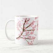 Elegant  cherry blossom sakura calligrafie koffiemok (Links)