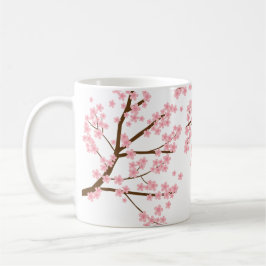 Elegant  cherry blossom sakura calligrafie koffiemok
